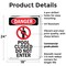 Signmission Pool Closed Do Not Enter Danger Sign, Plastic, 18in W x 24in L, 2PK OS-2PACK-DS-P-1824-V-1636 - alternate 5